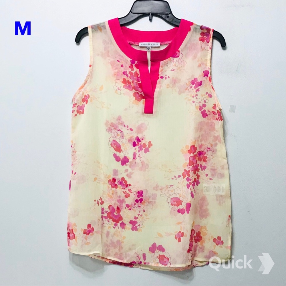 NWT Annalee + Hope Floral Print Sleeveless Top